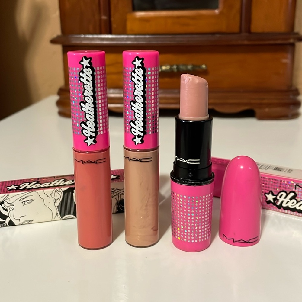 Mac ✨ Heatherette limited edition Lipstick Fleshpot and Lipglosses